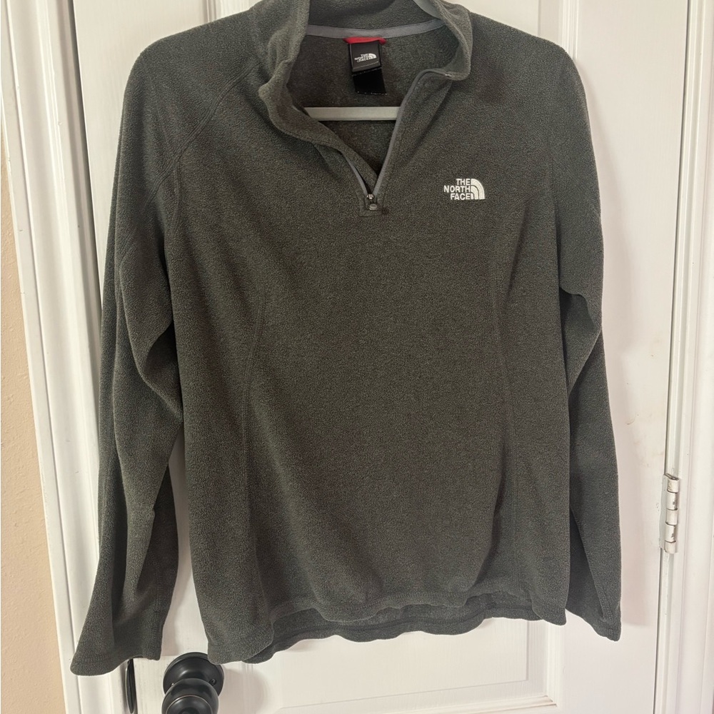 The North Face Women's Women's S Gray Fleece 1/4 Zip Cozy Pullover Long Sleeve